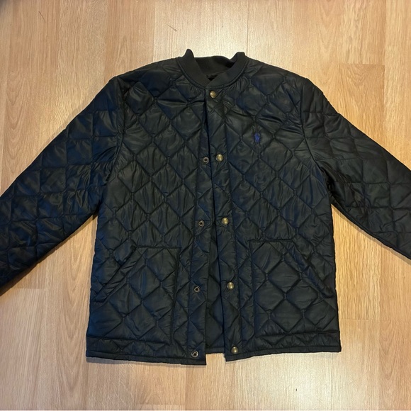 Other - Kids Polo - Black Quilted Jacket - GREAT CONDITION - Size L - 10 to 12